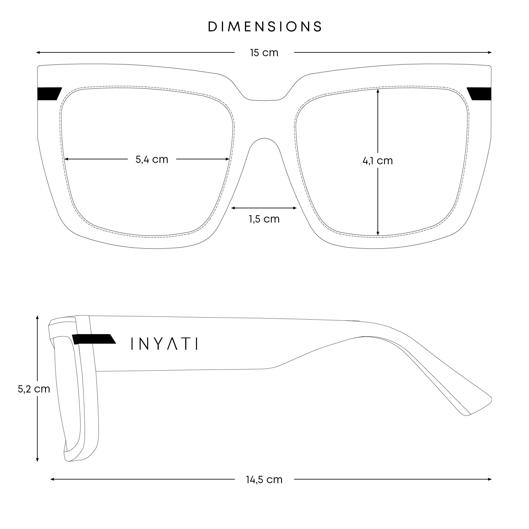 Sonnenbrille quadratisch "INY-10"