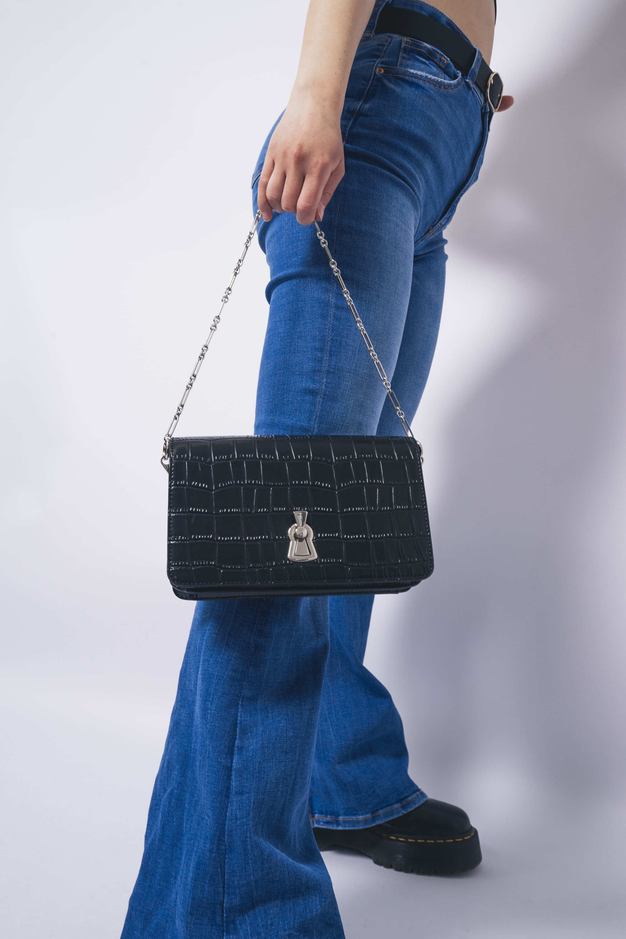 Top Handle Bag "LINN CROCO"